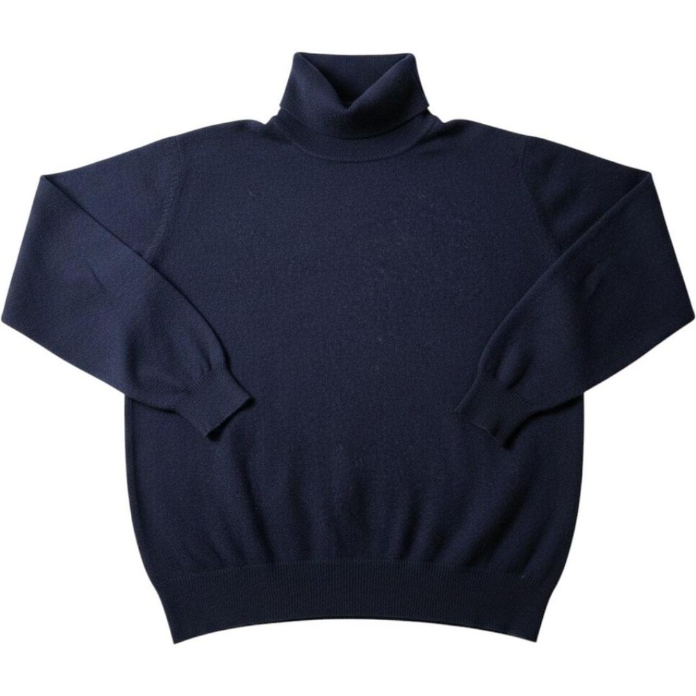 Jean-Jacques Benson Navy Blue 100% Cashmere Turtleneck Sweater Womens Medium